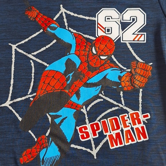 Marvel Spider-Man 2 Piece Set: T-shirt Blue‎ Shorts Size 6T New - Picture 11 of 15